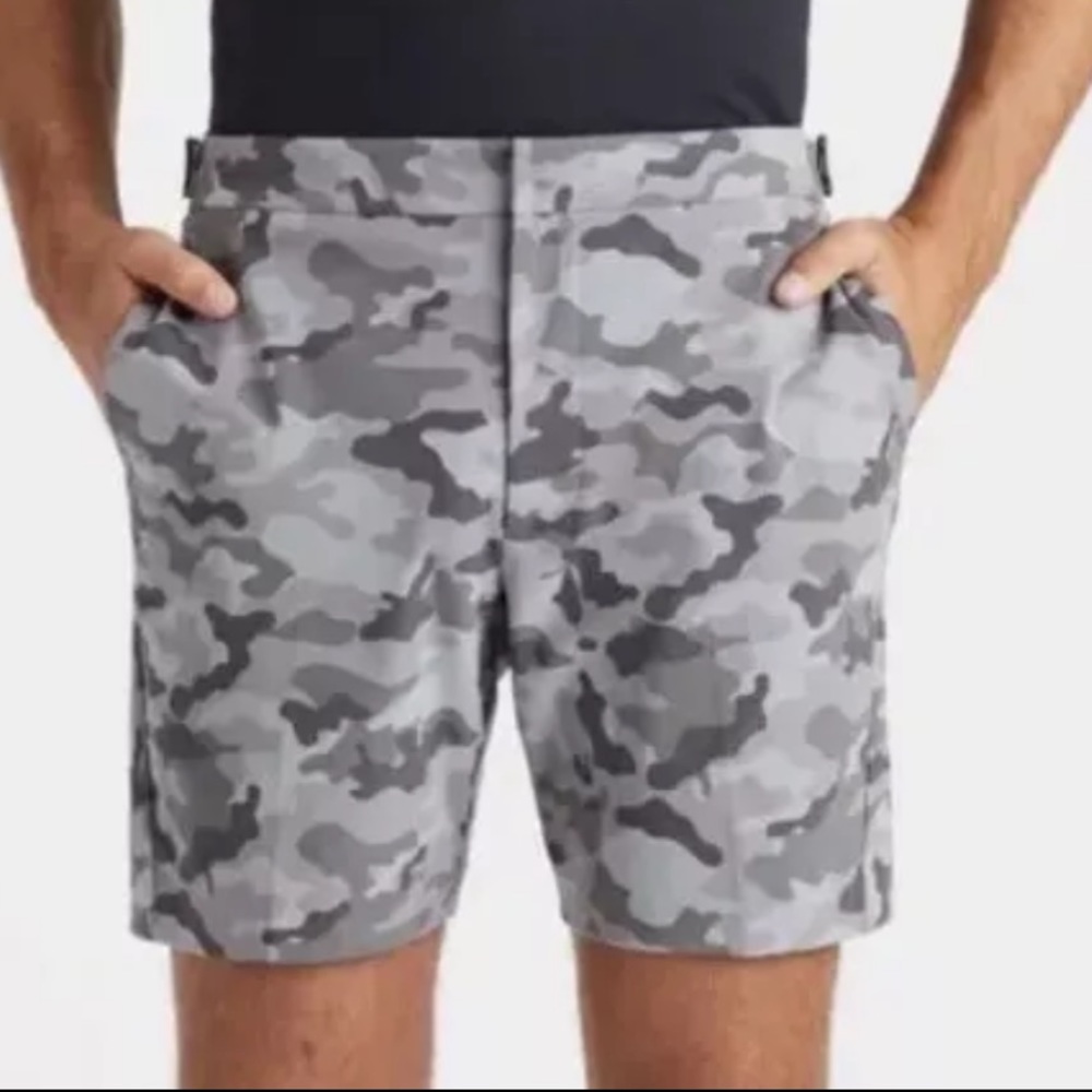 G/Fore Men’s‎ Shorts Tech Tab 4-Way Stretch Gray Camo Performance New/NWT Sz 36